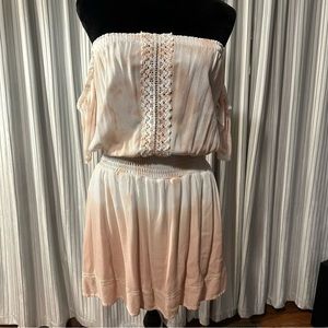 Ocean Drive Dip Dye Crochet Mini Dress